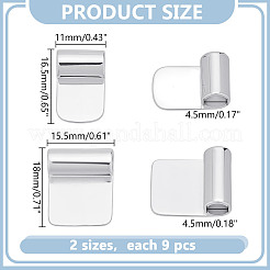 18Pcs 2 Styles Rack Plating Brass Glue-on Flat Pad Bails&nbsp;KK-AR0001-80C