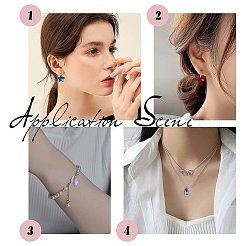 40Pcs 10 Colors Faceted Glass Charms&nbsp;GLAA-FS0002-68