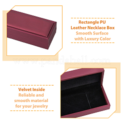Rectangle PU Leather Necklace  Storage Boxes with Velvet Inside&nbsp;CON-WH0094-31D-01