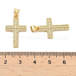 Brass Micro Pave Cubic Zirconia Pendants&nbsp;KK-A282-02A-G