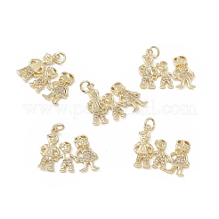Brass Micro Pave Cubic Zirconia Pendants&nbsp;KK-E068-VB117