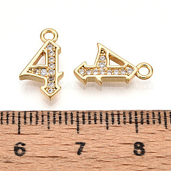 Brass Micro Pave Cubic Zirconia Charms&nbsp;KK-N261-104E-G