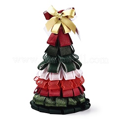 9 Yards 3 Styles Christmas Theme Polyester & Polycotton Ribbons Sets&nbsp;SRIB-A015-01A-01