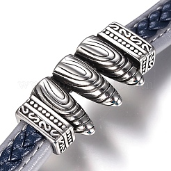 Men's Braided Leather Cord Bracelets&nbsp;BJEW-H559-22A