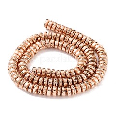 Electroplated Natural Lava Rock Beads Strands&nbsp;G-H303-A01-RG