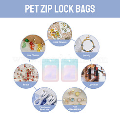 60Pcs Rectangle Glitter Holographic Plastic Resealable Packaging Bags&nbsp;ABAG-TA0001-97A-03