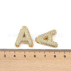 Brass Micro Pave Clear Cubic Zirconia Pendants&nbsp;KK-Z041-01G-A