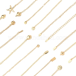 304 Stainless Steel Shell Shape Link Chain Necklaces for Women&nbsp;NJEW-G178-17G