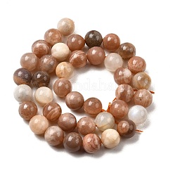 Round Natural Multi-Moonstone Beads Strands&nbsp;G-I176-09-10mm