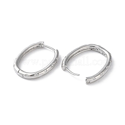 Brass Micro Pave Cubic Zirconia Hoop Earrings&nbsp;EJEW-P259-11P