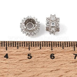 925 Sterling Silver Pave Clear Cubic Zirconia Spacer Beads&nbsp;SE-CBAF1B2-04P
