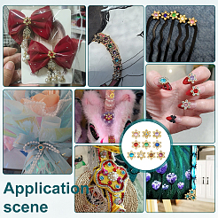 250Pcs 10 Colors Alloy Rhinestone Cabochons&nbsp;FIND-PH0059-67