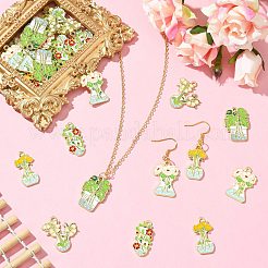 30Pcs 5 Styles Alloy Enamel Pendants&nbsp;ENAM-CJ0007-10