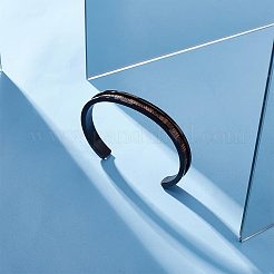 1Pc 304 Stainless Steel Grooved Bangles&nbsp;FIND-UN0043-39EB