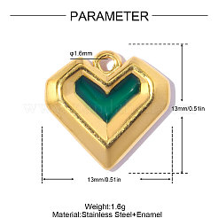 304 Stainless Steel Enamel Pendants&nbsp;STAS-OY017-80G-01