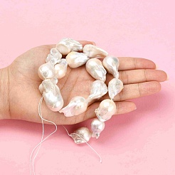 Natural Baroque Pearl Keshi Pearl Beads Strands&nbsp;PEAR-Q015-017