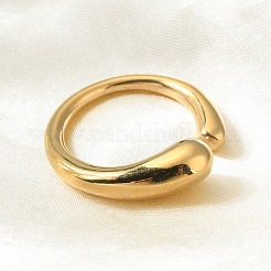 Ion Plating(IP) 304 Stainless Steel Cuff Rings&nbsp;RJEW-R133-011G