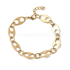 304 Stainless Steel Oval Link Chain Bracelets for Women Men&nbsp;BJEW-L720-03G