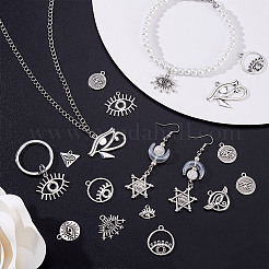 110Pcs 11 Styles Alloy Pendant Rhinestone Settings&nbsp;FIND-GA0006-99AS