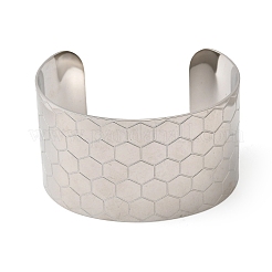 316L Surgical Stainless Steel Cuff Bangles&nbsp;BJEW-D454-01A-P