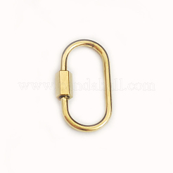 PVD Vacuum Plating 304 Stainless Steel Screw Carabiner Lock Charms&nbsp;STAS-H107-04B-G