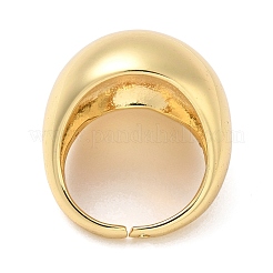 Rack Plating Brass Plain Dome Open Cuff Rings&nbsp;RJEW-E290-05G-1