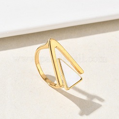 304 Stainless Steel Cuff Open Rings for Women&nbsp;RJEW-F207-03G-G