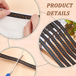 16.6 Yards Ethnic Style Polyester Rhombus Ribbon&nbsp;SRIB-PH0001-35B