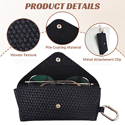 1Pc Imitation Leather with Iron Eyeglass Cases&nbsp;ABAG-CN0001-71A