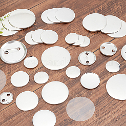 150 Sets 5 Sizes Iron Brooch Cabochon Bezel Settings&nbsp;DIY-CA0005-16