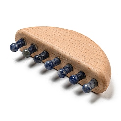 Natural Blue Spot Jasper Scalp Massager&nbsp;AJEW-G058-01E