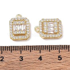 Brass Micro Pave Clear Cubic Zirconia Charms&nbsp;CU-CBA3371-05G
