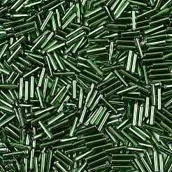 Silver Lined Glass Bugle Beads&nbsp;SEED-K001-A01-1