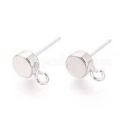 Brass Stud Earring Findings&nbsp;KK-WH0065-09B-S
