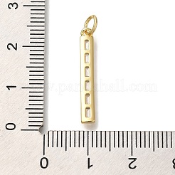 Rack Plating Brass Micro Pave Cubic Zirconia Pendants&nbsp;KK-I720-48G