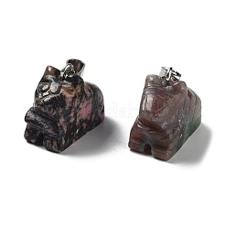 Natural & Synthetic Mixed Gemstone Pendants&nbsp;G-B068-06P