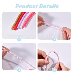 72Pcs 9 Colors TPU Spiral Rope for Keychain&nbsp;AJEW-CO0001-09