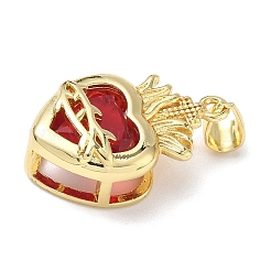 Brass Glass Pendants&nbsp;KK-L253-28G-02