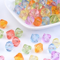 Faceted Bicone Transparent Acrylic Beads&nbsp;DBB12MM