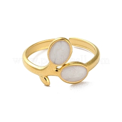 Real 18K Gold Plated 304 Stainless Steel Enamel Cuff Rings&nbsp;RJEW-M171-28G-01