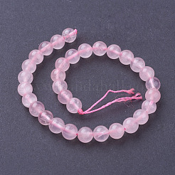 Natural Rose Quartz Beads Strands&nbsp;G-C076-6mm-3