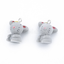 Opaque Resin Pendants&nbsp;X-RESI-T053-01