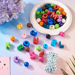 DIY Letter A~Z & Round Bracelets Making Kits&nbsp;DIY-TA0013-62