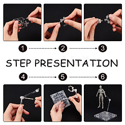 Plastic Model Assembled Action Figure Display Holders&nbsp;ODIS-WH0038-10