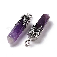 Natural Amethyst Big Pointed Pendants&nbsp;G-E059-03AS-04