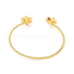 Clear Cubic Zirconia Cuff Bangles&nbsp;BJEW-P305-05G