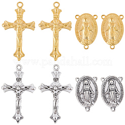 4Pcs 4 Styles Alloy Tibetan Style Pendants & Chandelier Component Links Kits&nbsp;FIND-SC0023-03