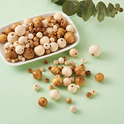Unfinished Natural Wood Beads&nbsp;WOOD-TA0002-41-LF