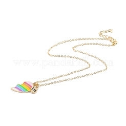 BFF/Best Friends Forever Alloy Pendant Necklaces&nbsp;X-NJEW-K124-02C-G