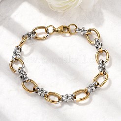 304 Stainless Steel Oval Link Chain Bracelets for Women&nbsp;BJEW-D377-01A